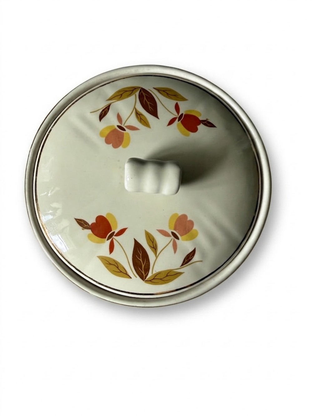 🍂 Vintage Hall’s Autumn Leaf Jewel Tea Grease Jar 🍂